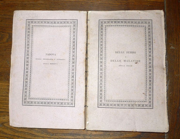 FRANK,TRATTATO DELLE FEBBRI E DELLE MALATTIE DELLA PELLE,1824 Minerva[MEDICINA