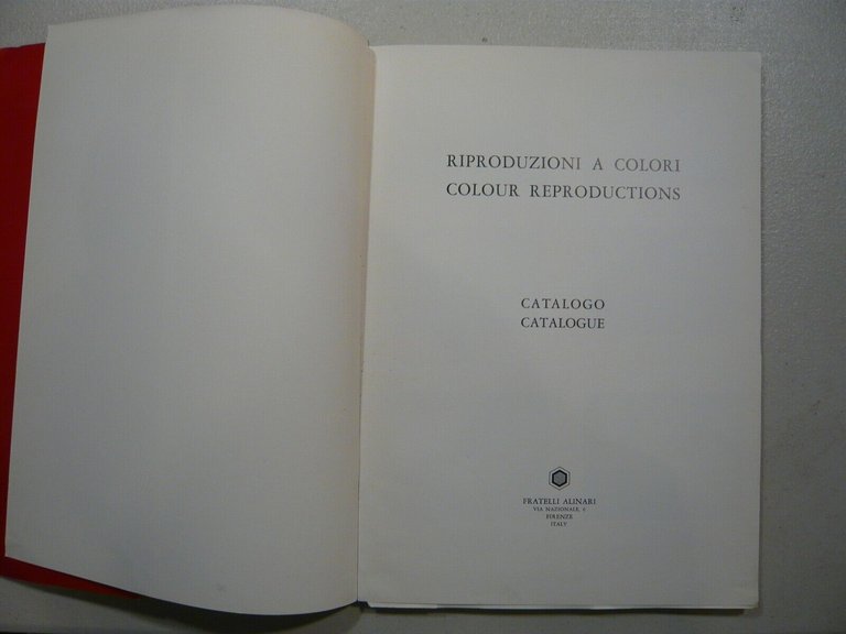 FRATELLI ALINARI, Catalogo delle riproduzioni a colori, 1973[arte