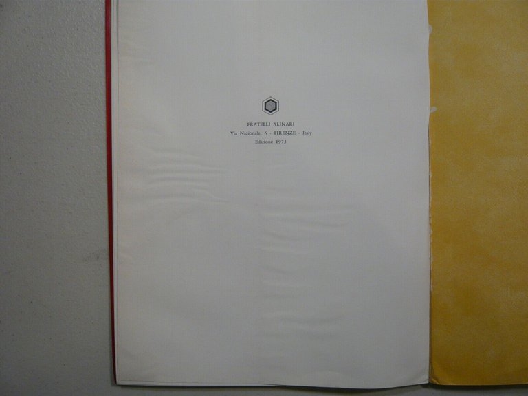 FRATELLI ALINARI, Catalogo delle riproduzioni a colori, 1973[arte