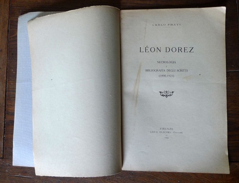 Frati,LEON DOREZ.NECROLOGIA.BIBLIOGRAFIA DEGLI SCRITTI,1922 Olschky[paleografia | Immagine Gallery 2