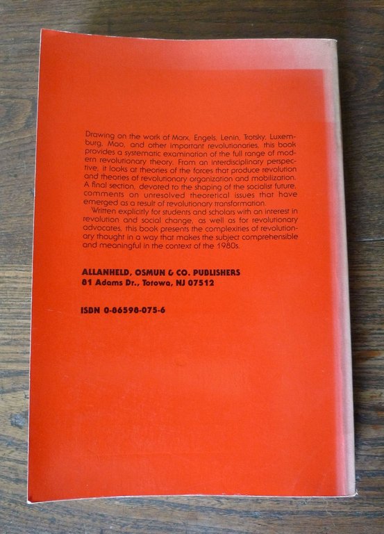 Friedland,REVOLUTIONARY THEORY,1982 Allanheld[teorie rivoluzionarie,comunismo | Immagine Gallery 2