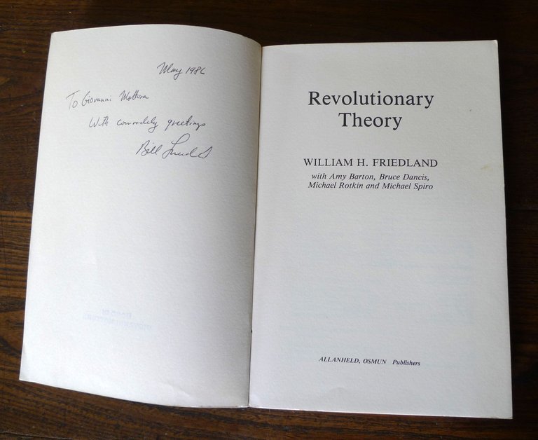 Friedland,REVOLUTIONARY THEORY,1982 Allanheld[teorie rivoluzionarie,comunismo | Immagine Gallery 4