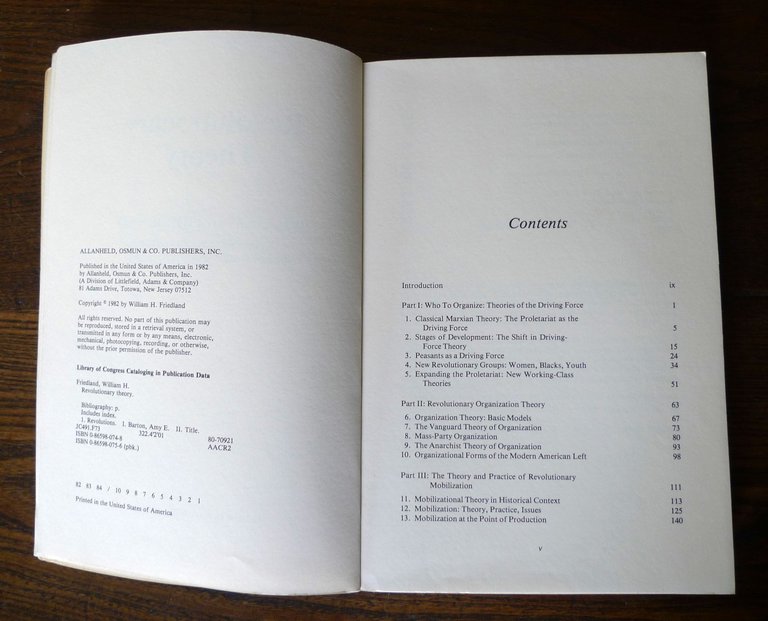 Friedland,REVOLUTIONARY THEORY,1982 Allanheld[teorie rivoluzionarie,comunismo | Immagine Gallery 5