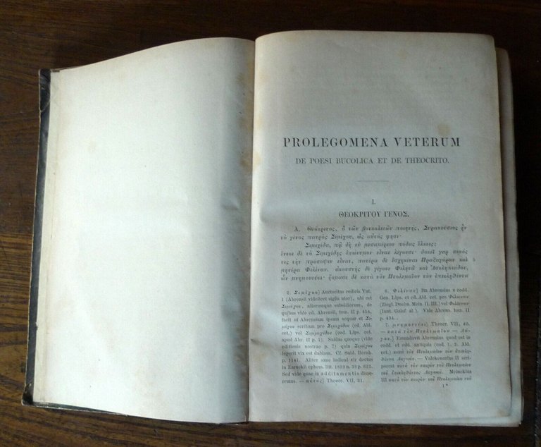 FRITZSCHE,THEOCRITI IDYLLIA,1870 Teubner[POESIA BUCOLICA GRECA,Teocrito,Idilli