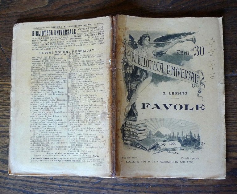G. Lessing,FAVOLE,1909 Sonzogno BIBLIOTECA UNIVERSALE