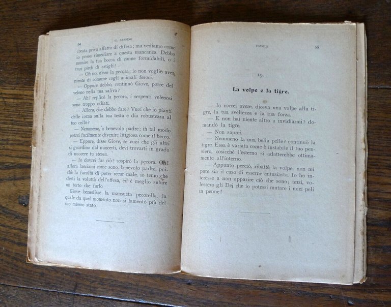 G. Lessing,FAVOLE,1909 Sonzogno BIBLIOTECA UNIVERSALE