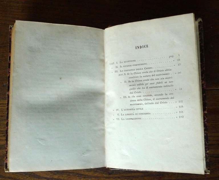 G.PIOLA,DISCUSSIONE SUI BENI ECCLESIASTICI/LA QUESTIONE DEL MATRIMONIO,1861/64