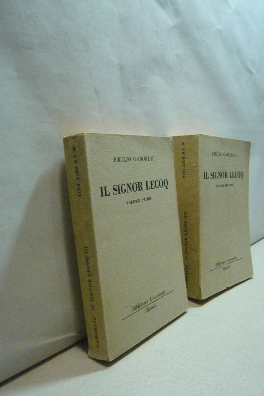 Gaboriau,IL SIGNOR LECOQ. 2 voll, bur 1965