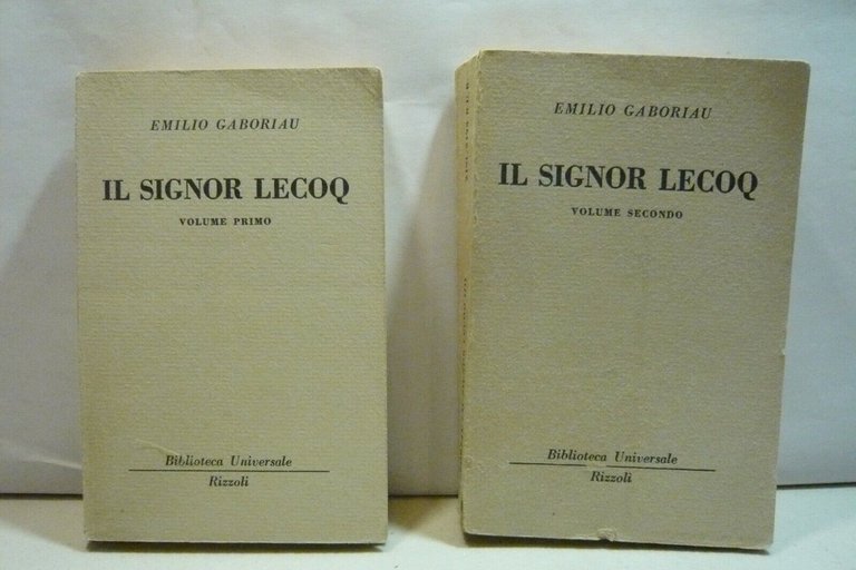 Gaboriau,IL SIGNOR LECOQ. 2 voll, bur 1965