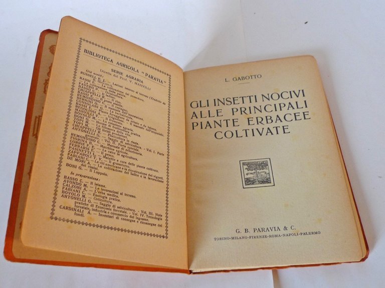 GABOTTO,GLI INSETTI NOCIVI ALLE PRINCIPALI PIANTE ERBACEE COLTIVATE.