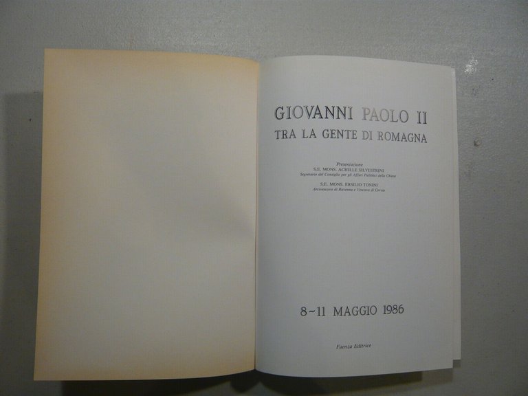 Gaeta,GIOVANNI PAOLO II.Tra la gente di Romagna,1986[religione