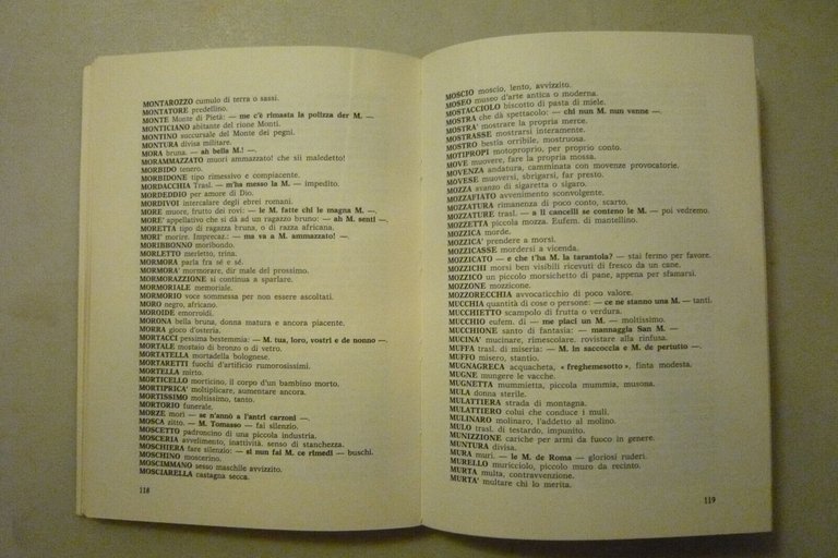 Galli,VOCABOLARIO & RIMARIO. In dialetto romanesco,Rugantino editore, Roma, 1982