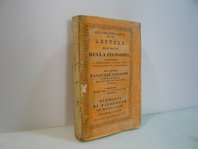 Galluppi,LETTERE SU LE VICENDE DELLA FILOSOFIA...da Cartesio sino a Kant,1843