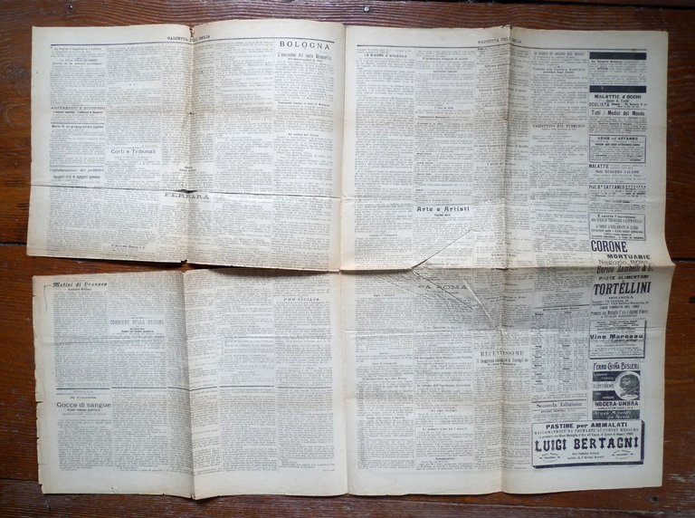 GAZZETTA DELL'EMILIA.MONITORE DI BOLOGNA 22/23 ottobre 1902[quotidiano,Dalmazia | Immagine Gallery 3