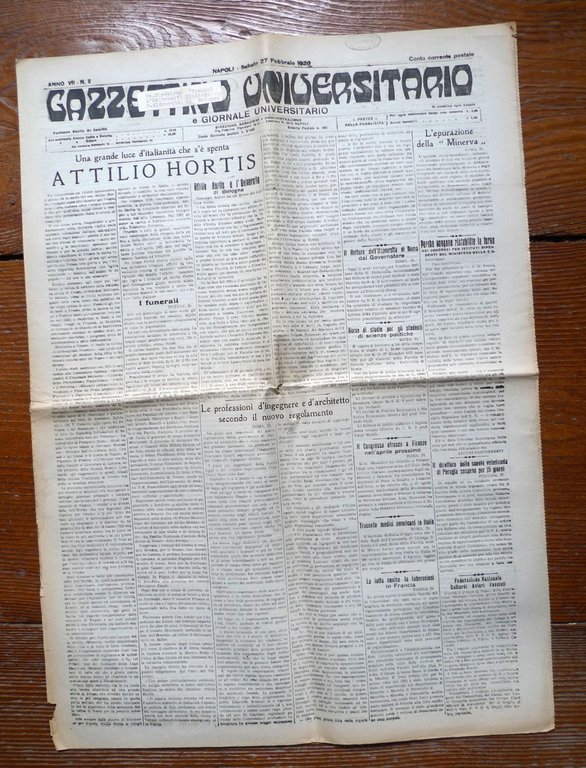 GAZZETTINO UNIVERSITARIO,Napoli 1926[Giornale settimanale,fascismo,Carducci | Immagine Gallery 10