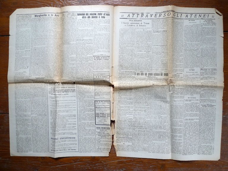 GAZZETTINO UNIVERSITARIO,Napoli 1926[Giornale settimanale,fascismo,Carducci | Immagine Gallery 3