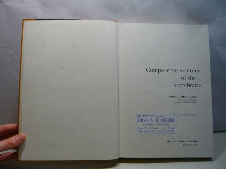 George Kent,COMPARATIVE ANATOMY OF THE VERTEBRATES,1965[anatomia
