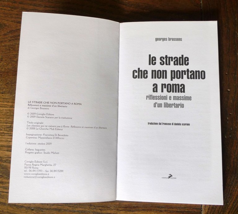 Georges Brassens,LE STRADE CHE NON PORTANO A ROMA[RIFLESSIONI DI UN …