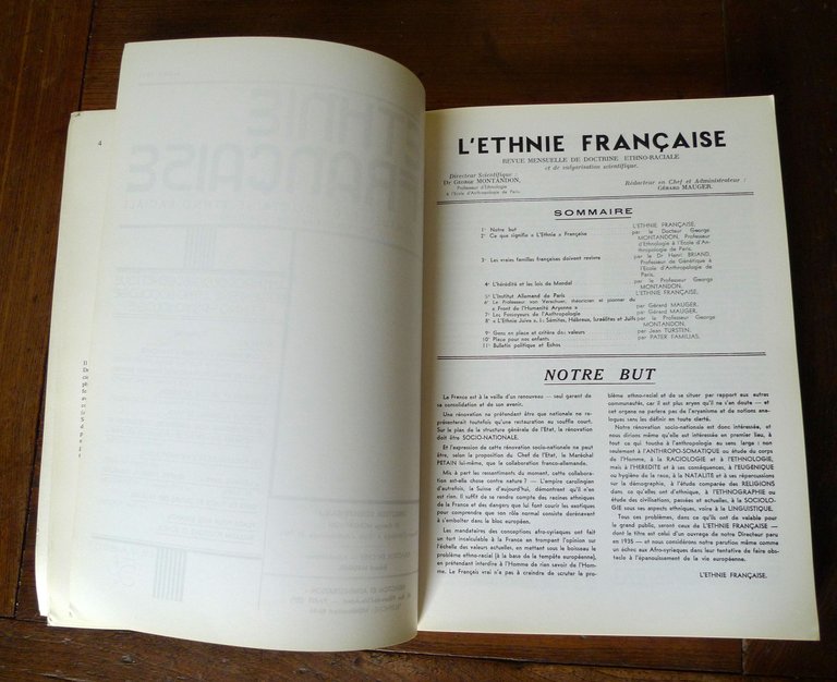GEORGES MONTANDON ET L'ETHNIE FRANÇAISE. Revue mensuelle de doctrine ethno-raciale …