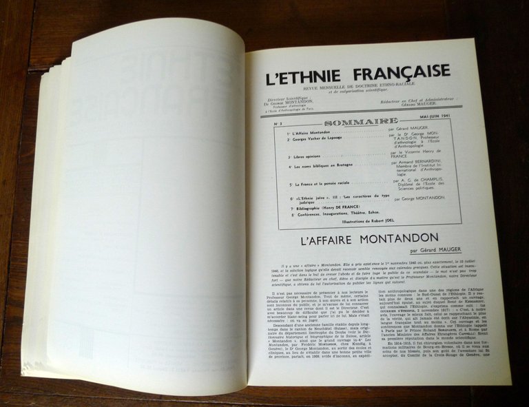GEORGES MONTANDON ET L'ETHNIE FRANÇAISE. Revue mensuelle de doctrine ethno-raciale …