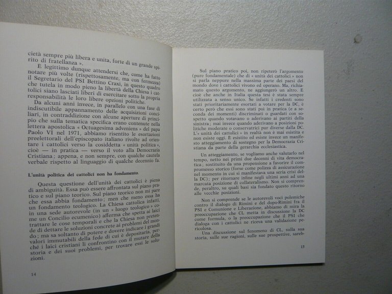 Gherardi,UN FATTO PRIVATO? Riflessioni su cristianesimo e socialismo, 1989