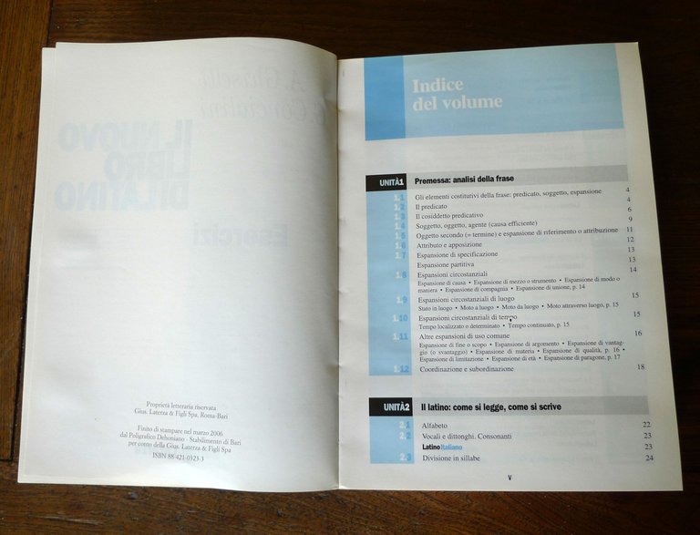 Ghiselli/Concialini,IL NUOVO LIBRO DI LATINO.TEORIA.ESERCIZI,1999-2006 Laterza | Immagine Gallery 15