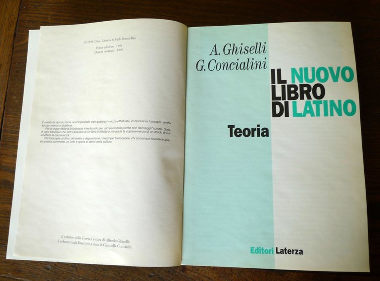 Ghiselli/Concialini,IL NUOVO LIBRO DI LATINO.TEORIA.ESERCIZI,1999-2006 Laterza | Immagine Gallery 2