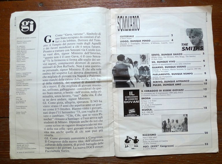 GI Nov.1988.GIORNALE DEI GIOVANI COMUNISTI[PCI,FGCI,Nichi Vendola | Immagine Gallery 2