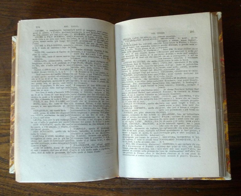 Giacinto Carena,VOCABOLARIO ITALIANO DOMESTICO+D'ARTI E MESTIERI,1859 Napoli