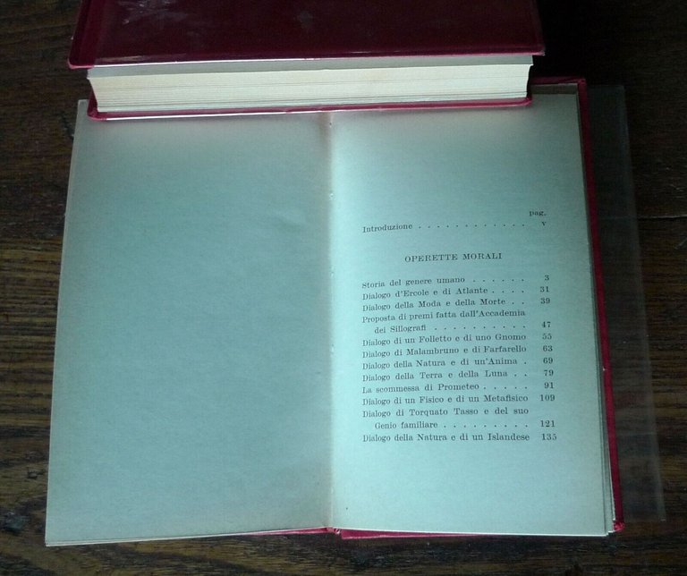 Giacomo Leopardi,OPERETTE MORALI E ALTRI SCRITTI,2 VOLL.,1966 Zanichelli