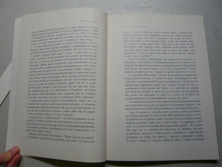 Giacomo Lercaro,DISCORSI SULLA PACE, Edizioni San Lorenzo 1991[religione