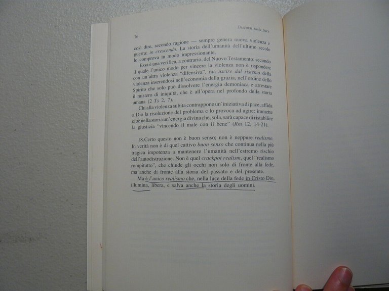 Giacomo Lercaro,DISCORSI SULLA PACE, Edizioni San Lorenzo 1991[religione