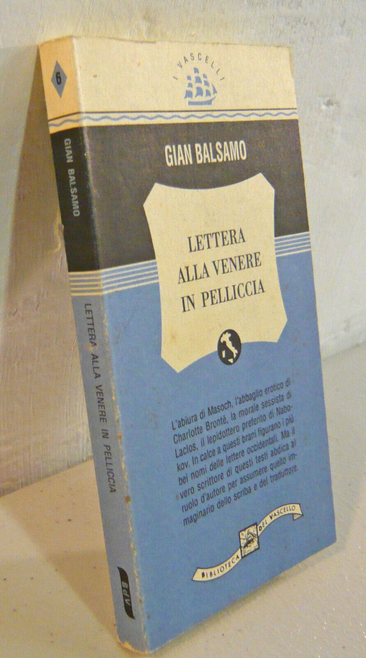 Gian Balsamo,LETTERA ALLA VENERE IN PELLICCIA,1993 Biblioteca del vascello