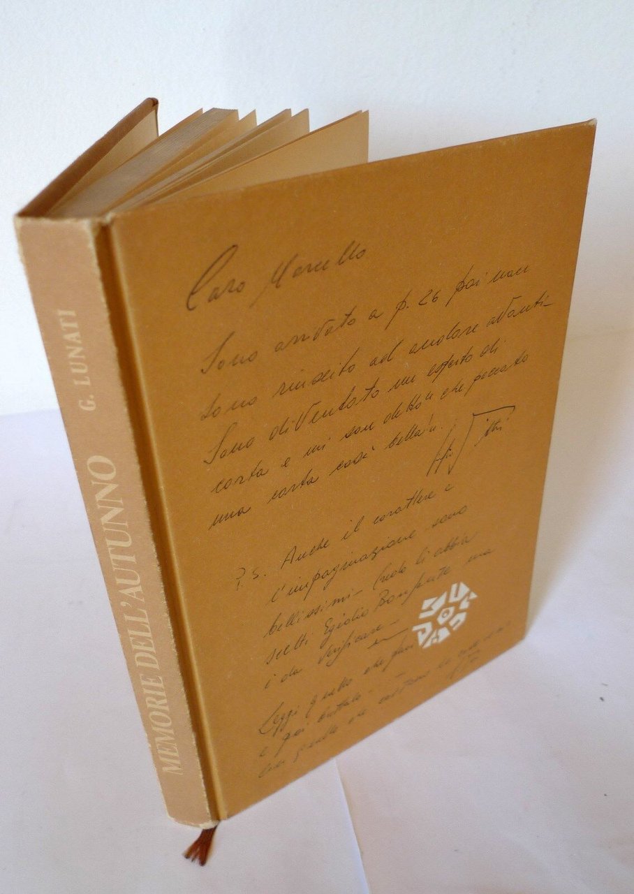 Giancarlo Lunati,MEMORIE DELL'AUTUNNO,1980 Fogola I^ed[narrativa contemporanea