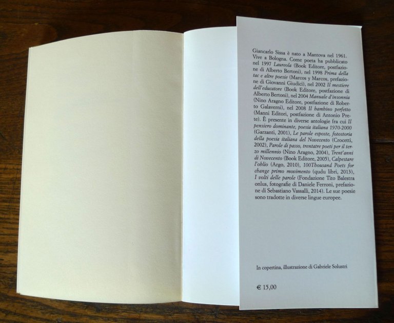 Giancarlo Sissa,AUTORITRATTO(Poesie 1990-2012),Italic 2015[poesia contemporanea