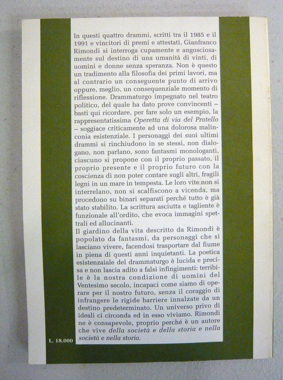 Gianfranco Rimondi,QUATTRO DRAMMI PER NON SOGNARE,1993 Telemaco[teatro