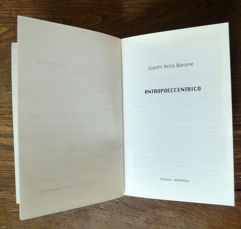 Gianni Actis Barone,ANTROPOECCENTRICO,1998 Edizioni dell'Ortica[romanzo noir | Immagine Gallery 4