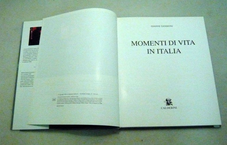 Gianni Sandoni,MOMENTI DI VITA IN ITALIA,1993 Calderini[storia,fotografia