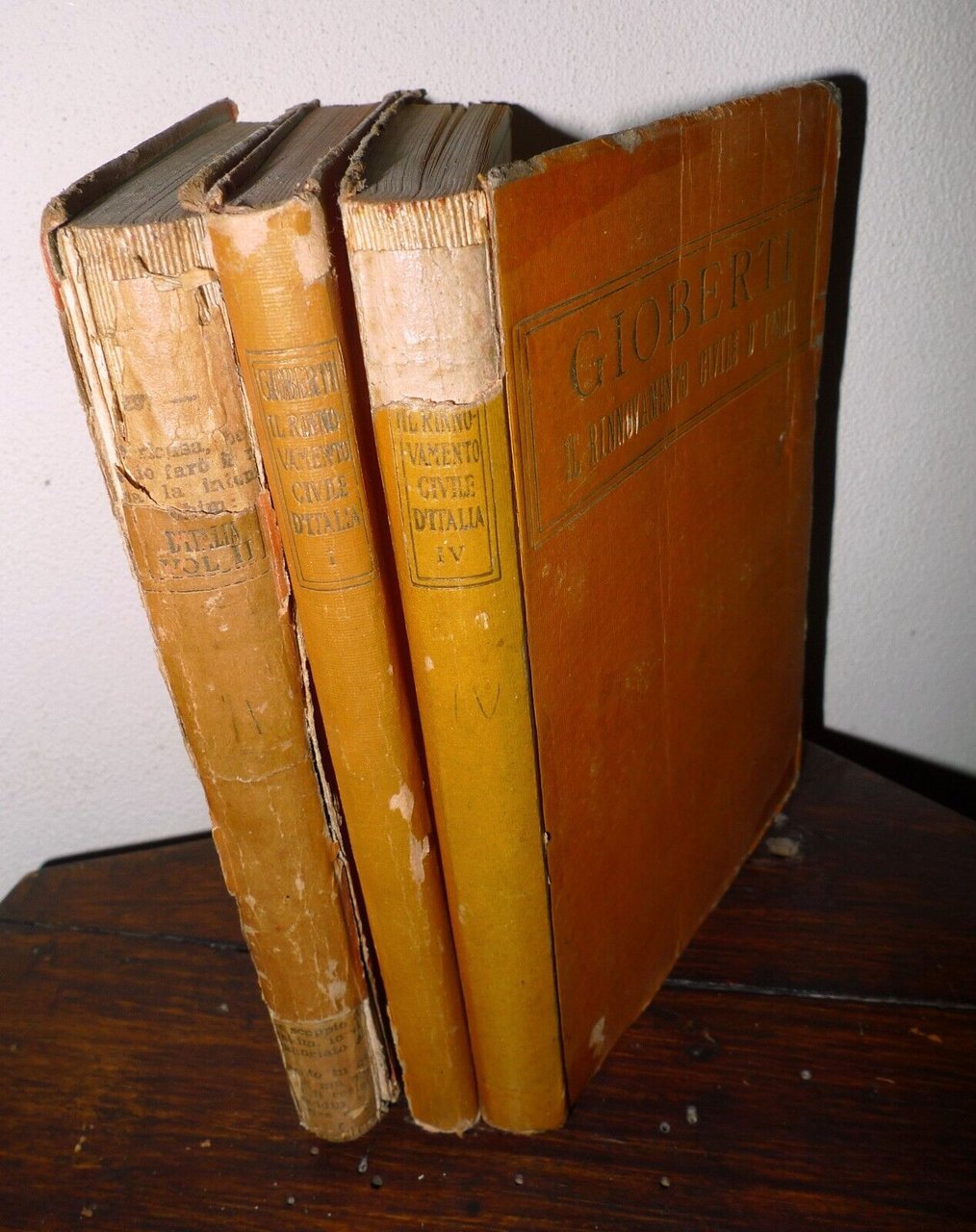 Gioberti,IL RINNOVAMENTO CIVILE D'ITALIA Vol.I-II-IV,1924 Ist.Ed.Italiano