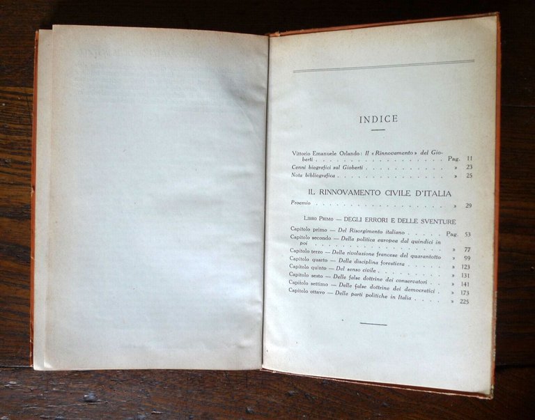 Gioberti,IL RINNOVAMENTO CIVILE D'ITALIA Vol.I-II-IV,1924 Ist.Ed.Italiano