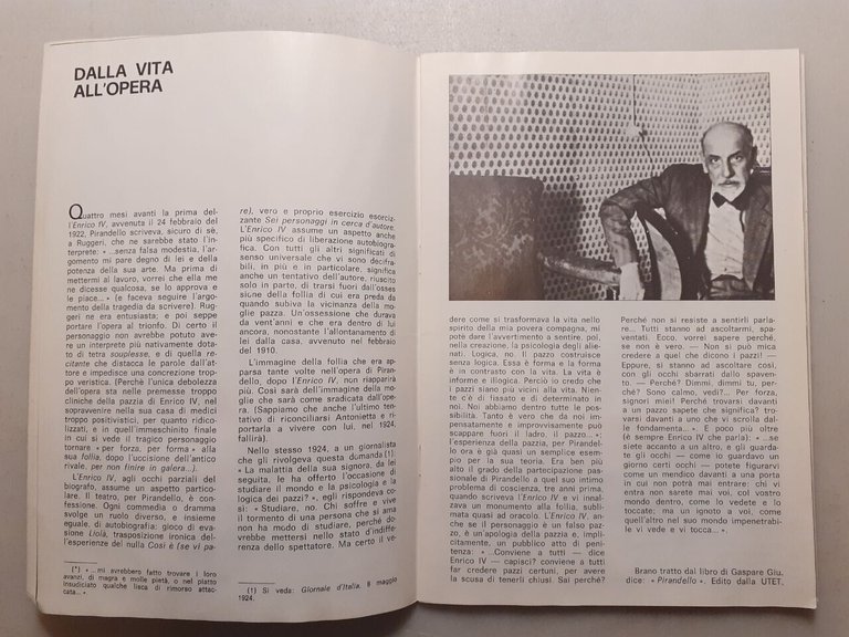 Giorgio Albertazzi in ENRICO IV,regia di Antonio Calenda, Plexus T …