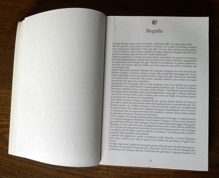 GIORGIO BONGIOVANNI,DE RERUM DIVINARUM SCIENTIA NOVA,2004[Fatima,esoterismo,UFO