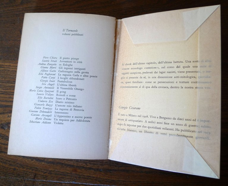 Giorgio Cesarano,LA PURA VERITÀ,1963 Mondadori I^ed.[POESIA