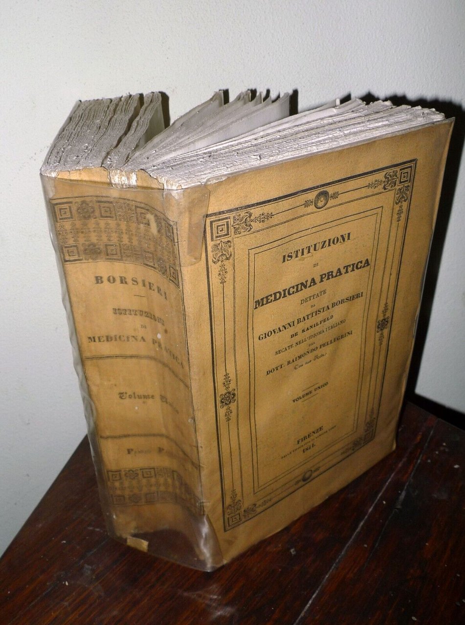 GIOVANNI BATTISTA BORSIERI,ISTITUZIONI DI MEDICINA PRATICA,1840 Coen,Firenze