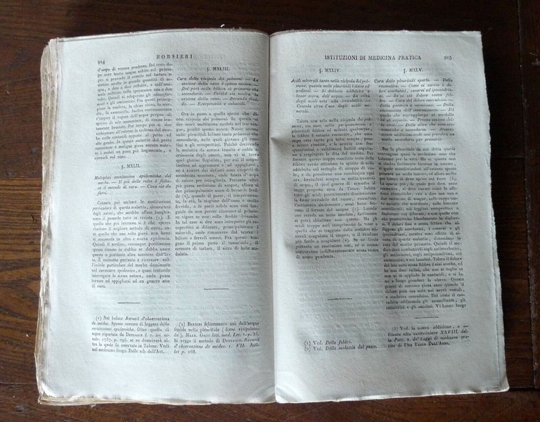 GIOVANNI BATTISTA BORSIERI,ISTITUZIONI DI MEDICINA PRATICA,1840 Coen,Firenze