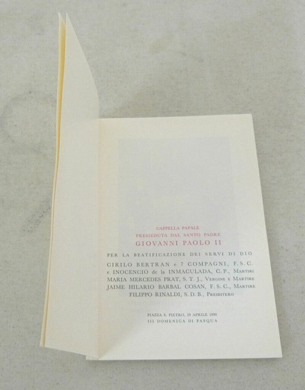 Giovanni Paolo II,BEATIFICAZIONE DEI SERVI DI DIO,1990 Vaticana[messa,Wojtyla