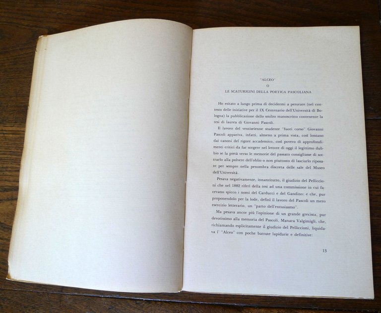 Giovanni Pascoli,ALCEO.TESI PER LA LAUREA,1986 CLUEB[Università di Bologna