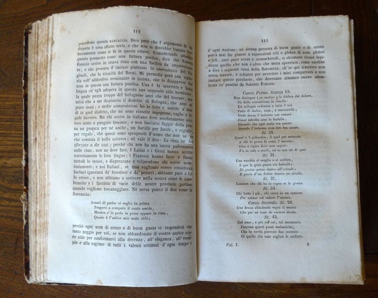 GIUSEPPE BARETTI,FRUSTA LETTERARIA DI ARISTARCO SCANNABUE,1839 Bologna[CRITICA