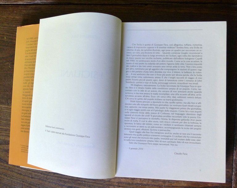 Giuseppe Fava,I SICILIANI,2013 Fondazione G.F.[ristampa,ed.fuori commercio