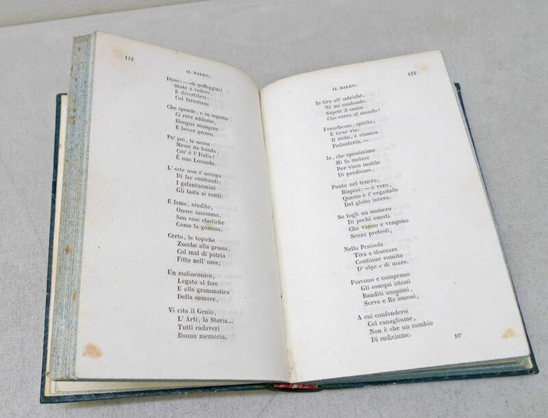 Giuseppe Giusti,VERSI EDITI ED INEDITI,1852 Le Monnier,edizione postuma[poesia